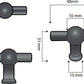 20X Deurknop 48mm Chroom – Kansas T - greep - BY MJM - GMJ54-20