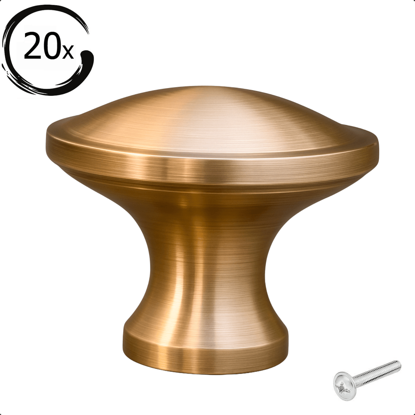 20X Deurknop Rapid Goud - BY MJM - GMJ92-20
