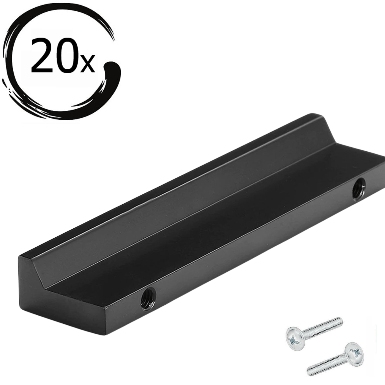 20X Handgreep 128mm Aluminium Zwart – Reno - BY MJM - GMJ17-20