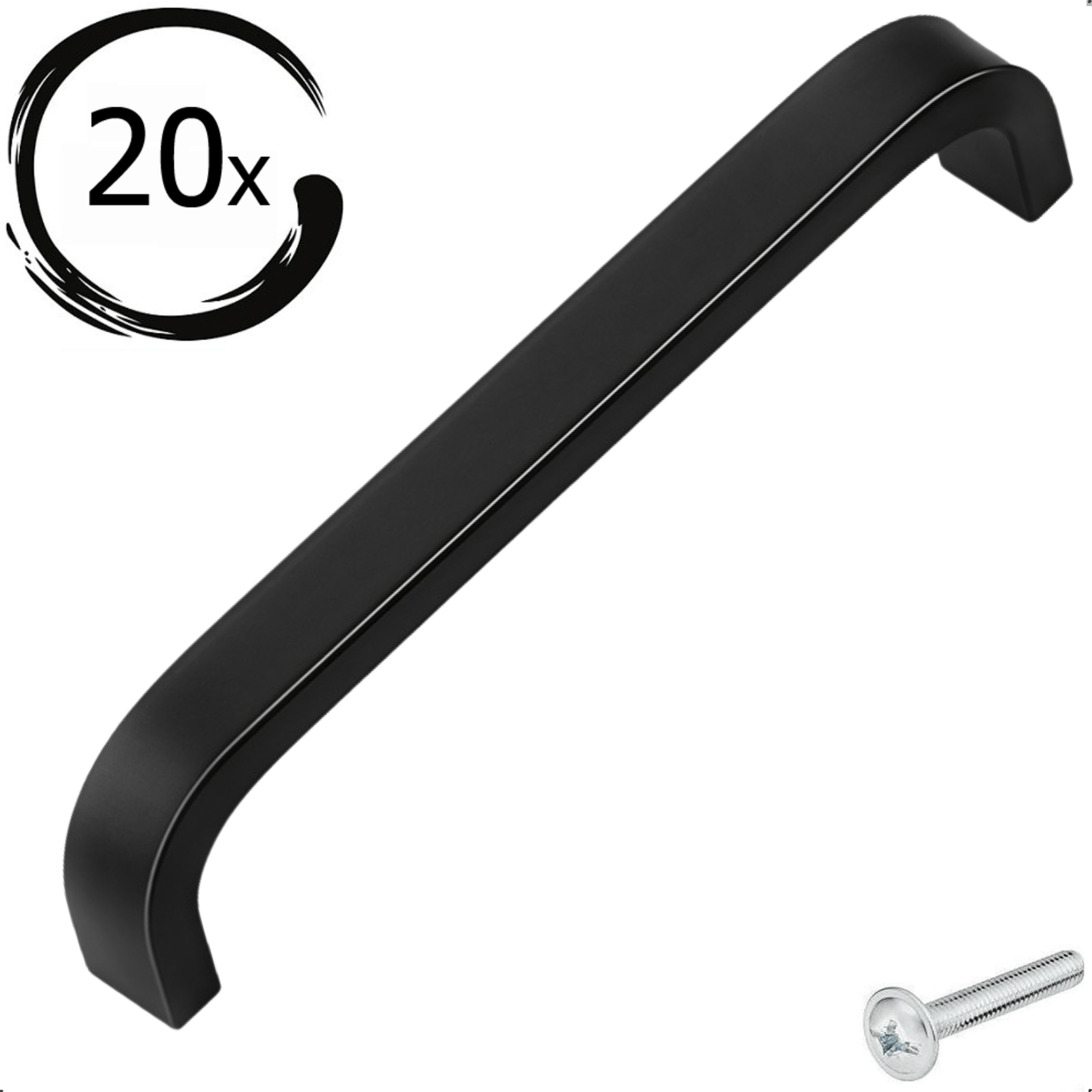 20X Handgreep 128mm Aluminium Zwart – York - BY MJM - GMJ108-20