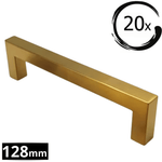 20X Handgreep 128mm RVS Goud – Dallas - BY MJM - GMJ42-20