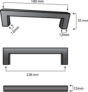 20X Handgreep 128mm RVS Goud – Dallas - BY MJM - GMJ42-20