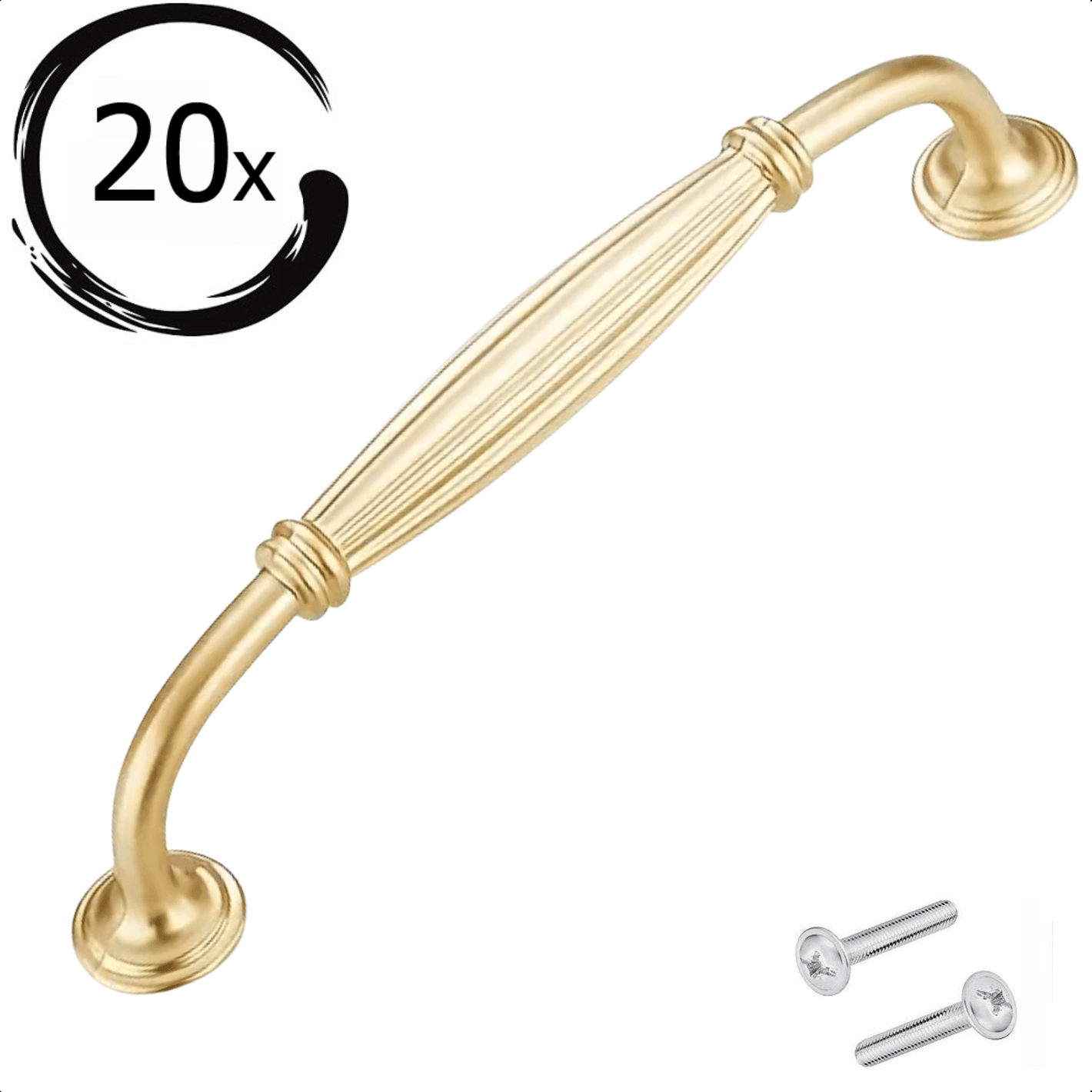 20X Handgreep 128mm RVS Goud – Norfolk - BY MJM - GMJ114-20