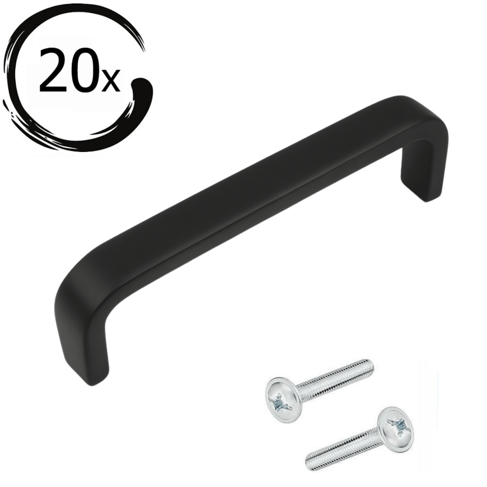 20X Handgreep 128mm RVS Zwart – Tampa - BY MJM - GMJ18-20