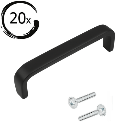 20X Handgreep 128mm RVS Zwart – Tampa - BY MJM - GMJ18-20