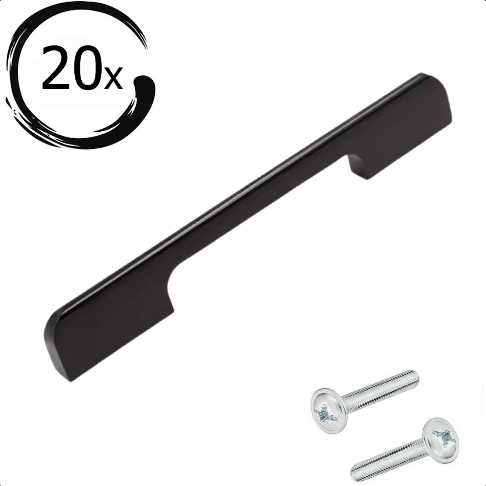 20X Handgreep 128mm/160mm Aluminium Zwart – Seattle - BY MJM - GMJ03-20