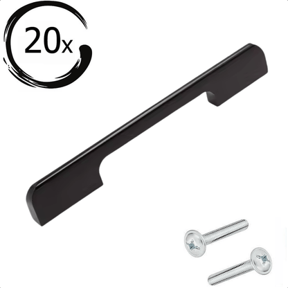 20X Handgreep 128mm/160mm Aluminium Zwart – Seattle - BY MJM - GMJ03-20