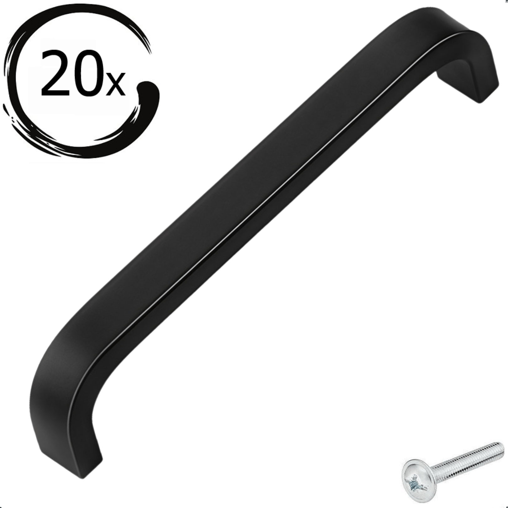 20X Handgreep 160mm Aluminium Zwart – York - BY MJM - GMJ109-20