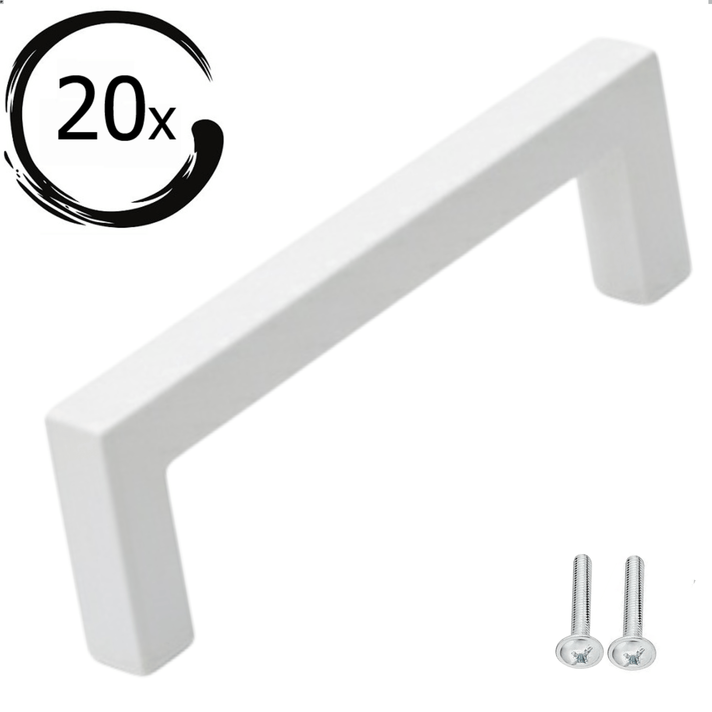 20X Handgreep 224mm RVS Wit – Dallas - BY MJM - GMJ63-20