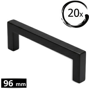 20X Handgreep 96mm RVS Zwart – Dallas - BY MJM - GMJ52-20