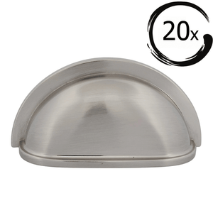 20X Komgreep 76mm Geborsteld Nikkel – Columbia - BY MJM - GMJ80-20