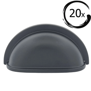 20X Komgreep 76mm Zwart – Columbia - BY MJM - GMJ83-20