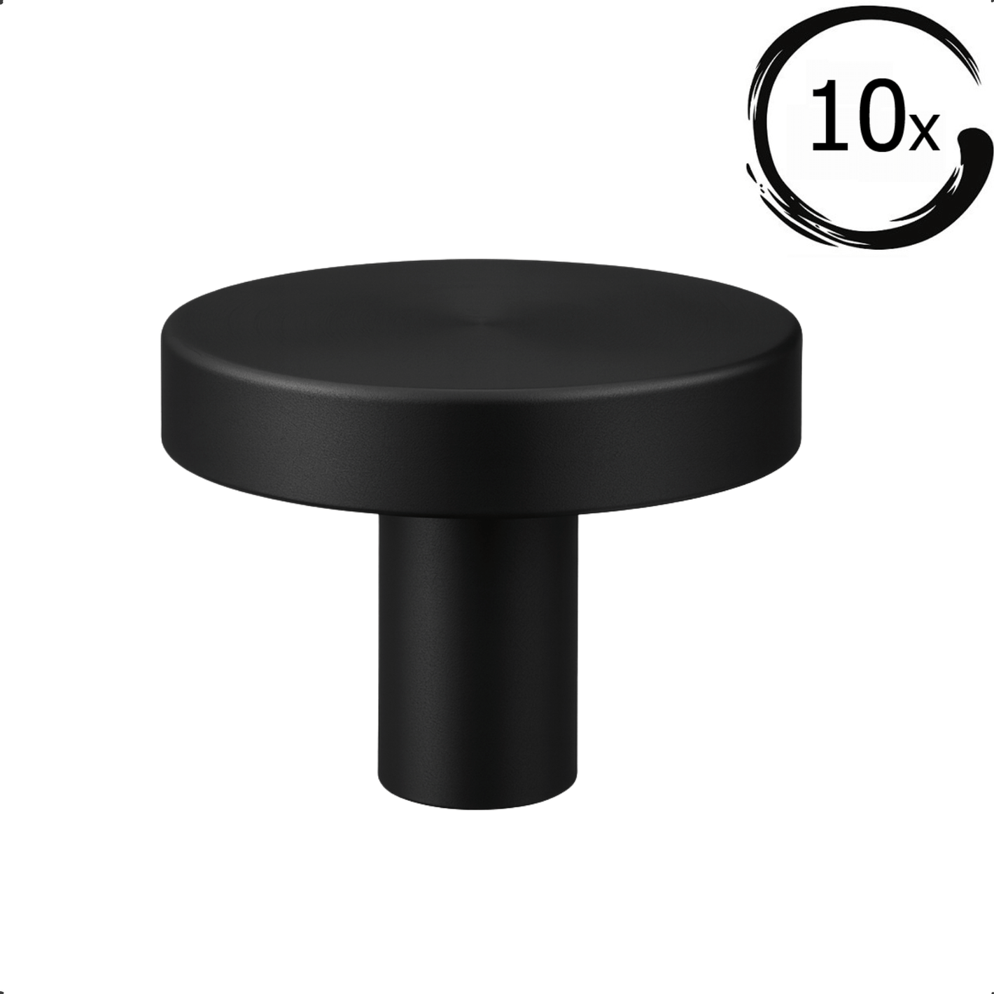 10X Deurknop Harbor Zwart
