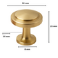 Memphis 32 mm Gold