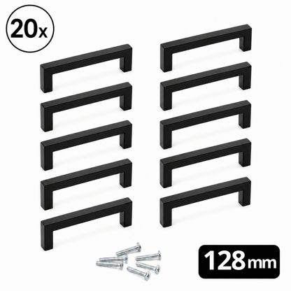 20X Dallas Griff 128 mm – Edelstahl Schwarz