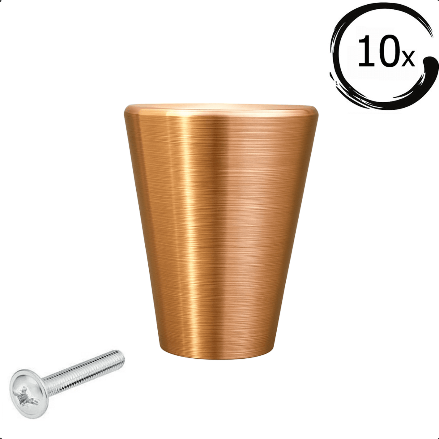 10X Deurknop / Meubelknop Akron Goud