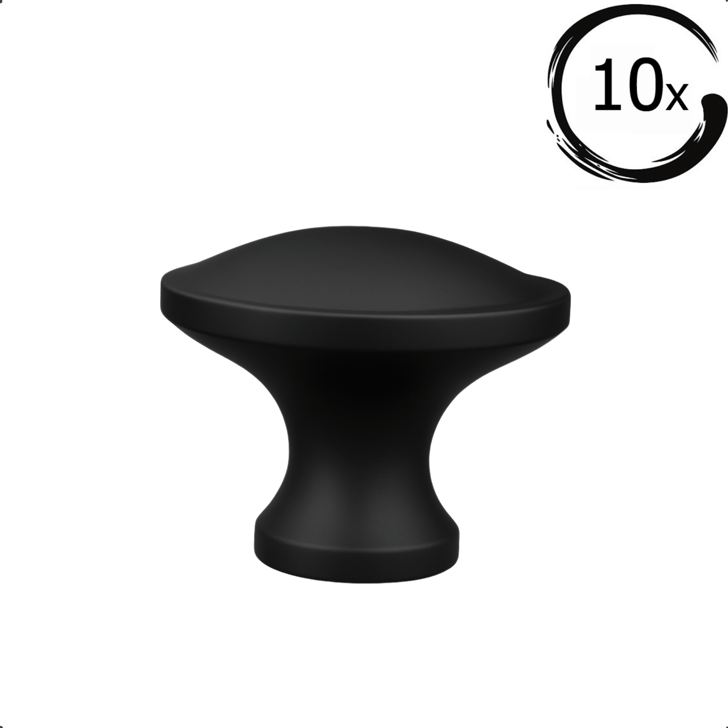 10X Deurknop Rapid Zwart
