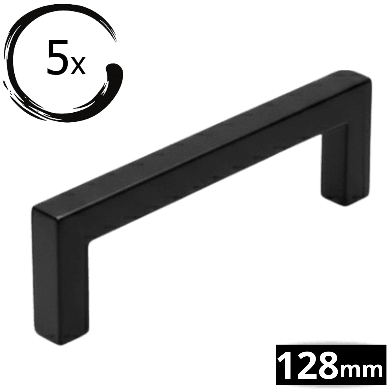 5 Handgreep 128mm RVS Zwart – Dallas - BY MJM - GMJ04-5