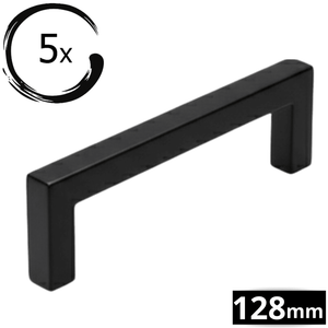 5 Handgreep 128mm RVS Zwart – Dallas - BY MJM - GMJ04-5