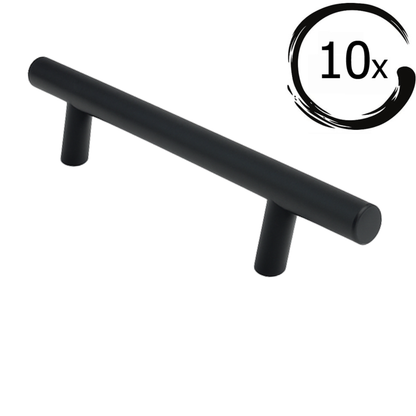 10X Handgreep Denver 96 mm RVS Zwart