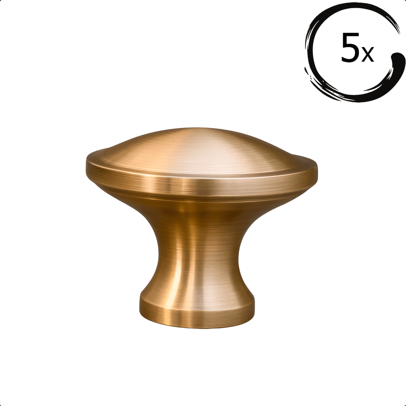 5X Deurknop Rapid Goud