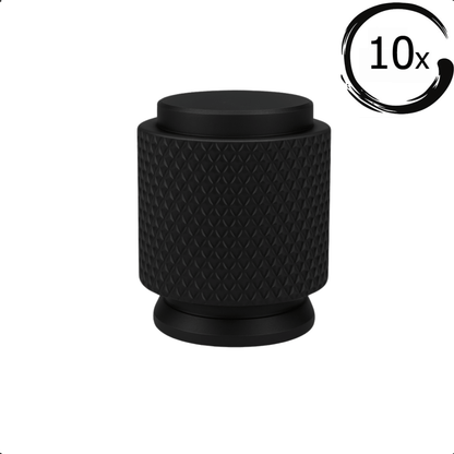 10X Deurknop Dodge Zwart