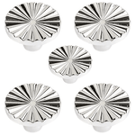 5X Deurknop 35mm Kunststof Zilver – Fresno - BY MJM - GMJ117