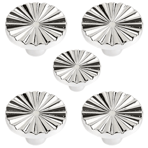 5X Deurknop 35mm Kunststof Zilver – Fresno - BY MJM - GMJ117