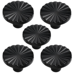 5X Deurknop 35mm Kunststof Zwart– Fresno - BY MJM - GMJ118