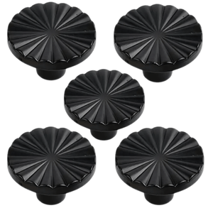 5X Deurknop 35mm Kunststof Zwart– Fresno - BY MJM - GMJ118