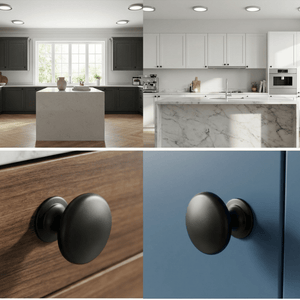 5X Deurknop Macon 27 mm – Aluminium Zwart - BY MJM - GMJ01-5