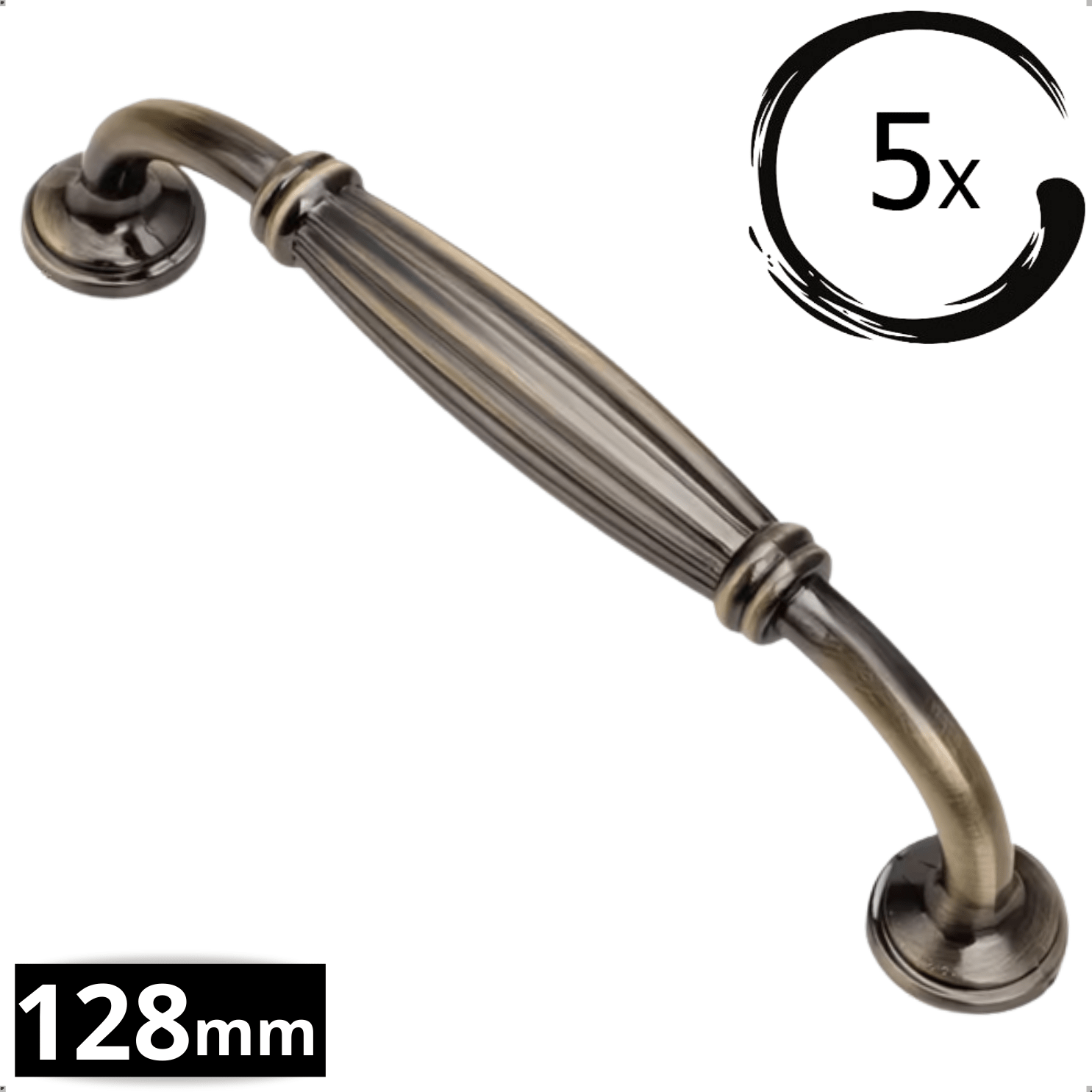 5X Handgreep 128mm Brons – Norfolk - BY MJM - GMJ129-5