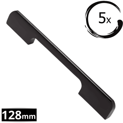 5X Handgreep 128mm/160mm Aluminium Zwart – Seattle - BY MJM - GMJ03-5