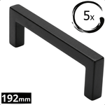 5X Handgreep 192mm RVS Zwart – Dallas - BY MJM - GMJ29-5