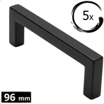 5X Handgreep 96mm RVS Zwart – Dallas - BY MJM - GMJ52-5