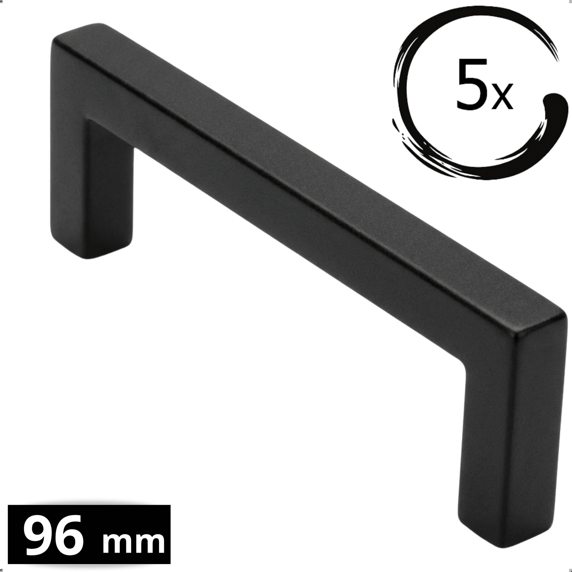 5X Handgreep 96mm RVS Zwart – Dallas - BY MJM - GMJ52-5