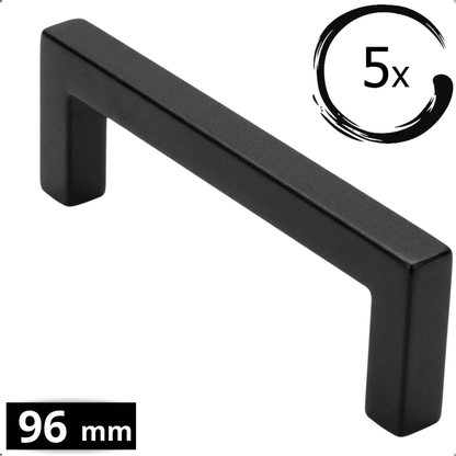 5X Handgreep 96mm RVS Zwart – Dallas - BY MJM - GMJ52-5