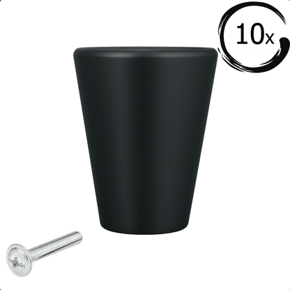 10X Deurknop Akron Zwart