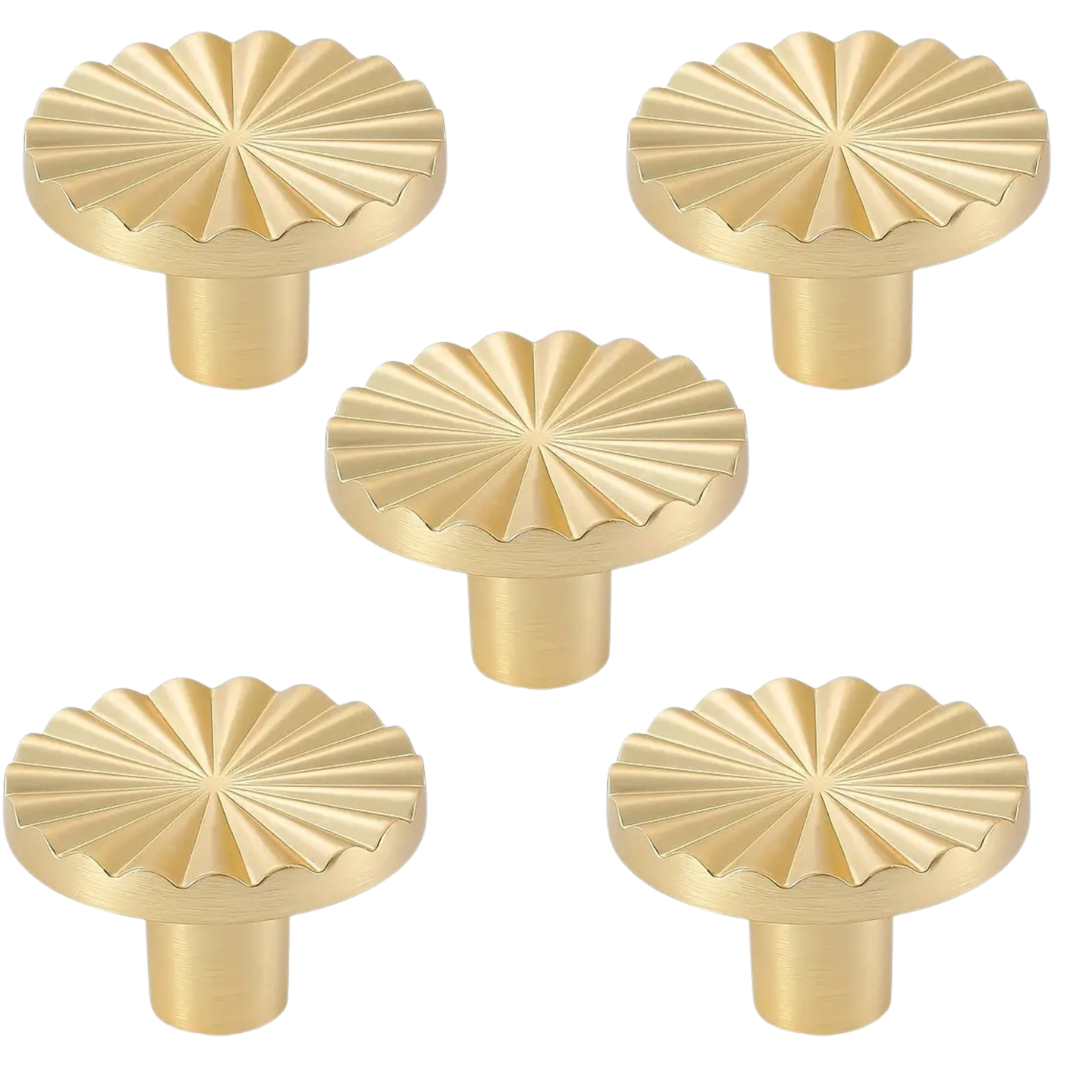 Meubelknop Fresno kunststof goud Set 5