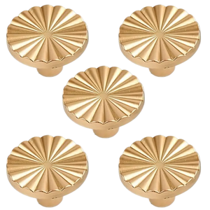 Meubelknop Fresno kunststof goud Set 5