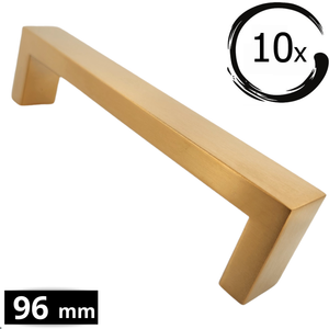 10x Griff 96mm Edelstahl Gold – Atlanta
