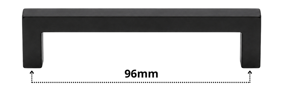 10X Handgreep 96mm RVS Zwart – Dallas