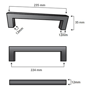 Dallas 224 mm Edelstahl Weiß