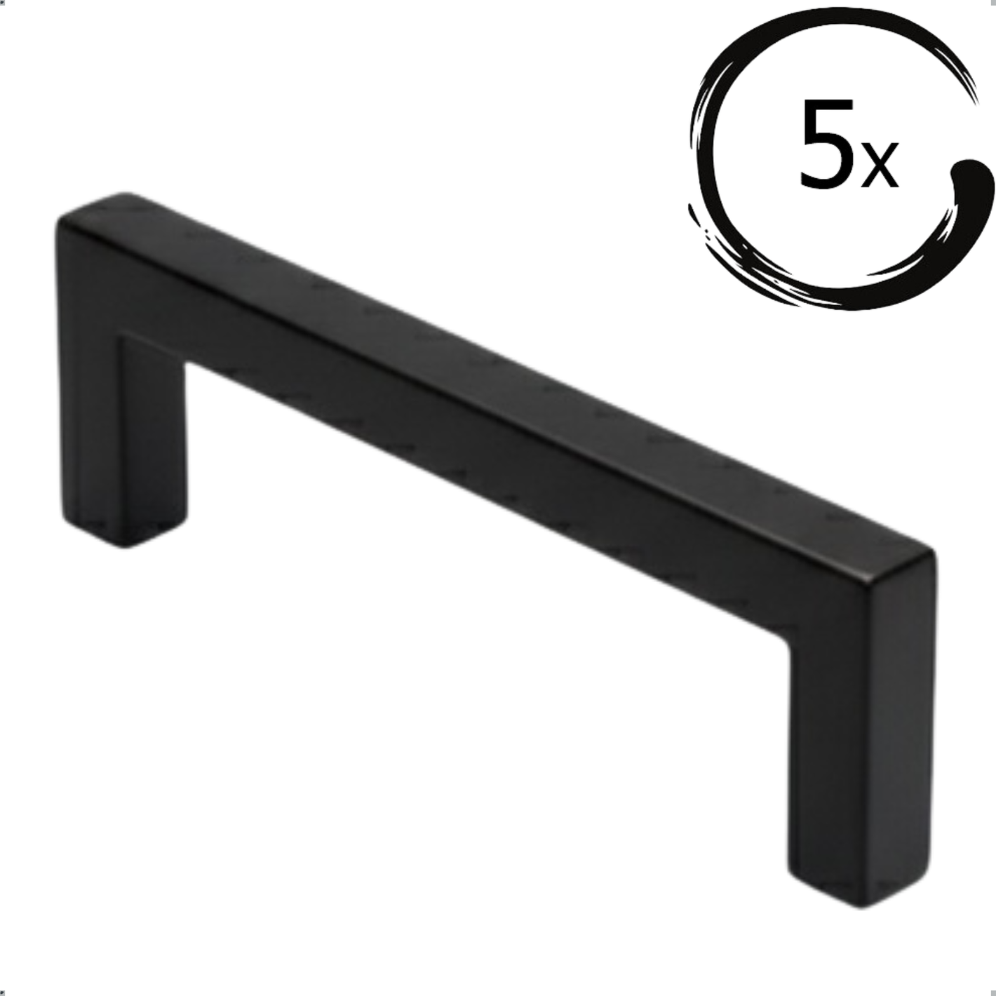 5X Handgreep Dallas 224 mm RVS Zwart