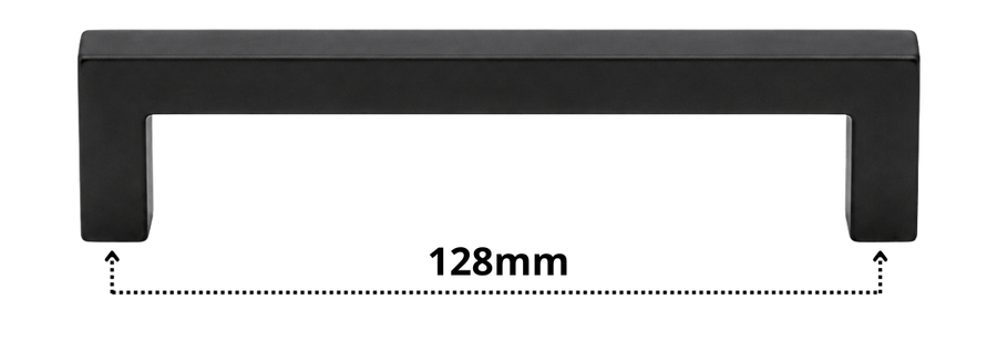 10X Handgreep 128mm RVS Zwart – Dallas