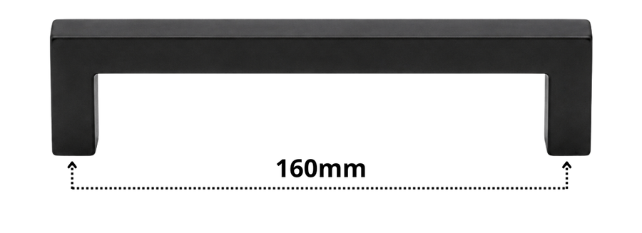 10X Handgreep 160mm Zwart – Dallas