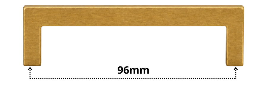 10X Handgreep 96mm RVS Goud – Dallas