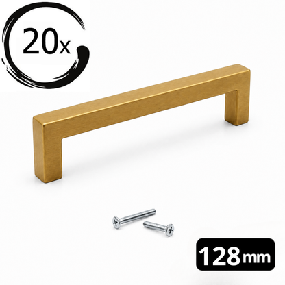 Dallas 128 mm Edelstahl Gold Set 20