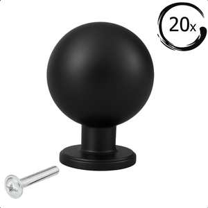 20X Deurknop Madison Zwart