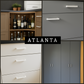 Atlanta 128 mm Edelstahl Weiß